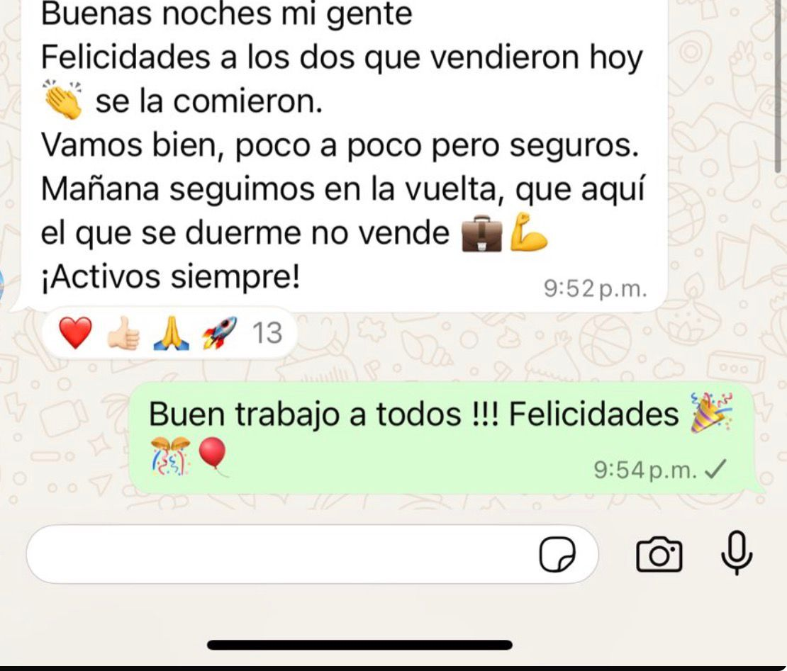 Prueba de venta de Grupo privado de brokers